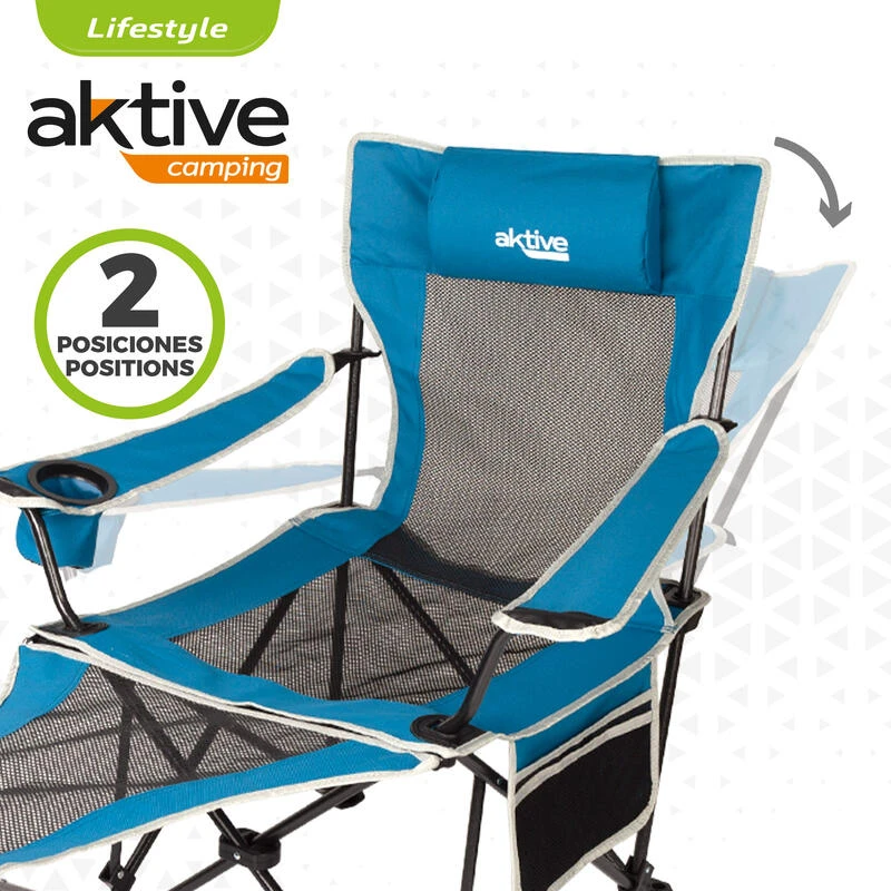 Chaise Longue Pliante De Camping Aktive 5 Chaise Longue Pliante De Camping Aktive – Image 3