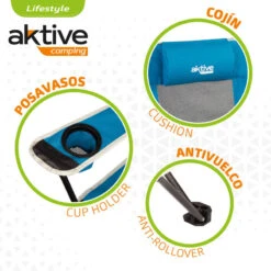 Chaise Longue Pliante De Camping Aktive 12 Chaise Longue Pliante De Camping Aktive -Pêche Produit Magasin chaise longue pliante de camping aktive 3