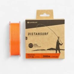Fil Pêche En Surfcasting Orange DISTANSURF 14/100