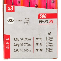 LOT DE 3 LIGNES MONTEES POUR LA PECHE AU COUP EN RIVIERE PF-RL500 R1 1g 2g 3g -Pêche Produit Magasin lot de 3 lignes montees pour la peche au coup en riviere pf rl500 r1 1g 2g 3g 1